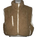 Free People  Movement High Line Sherpa Reversible Vest Brown/ Cream Size Medium Photo 0