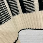 Cottagecore Braided Knit Cardigan Draped Open Front Black Ivory OS Boho Chic Size undefined Photo 9