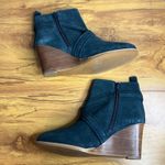 Diba True Diba Suede Wedge Ankle Boots Size 11 Slate Blue Blue-Gray Side Zip NEW Photo 7