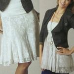 CAbi Lacy Skirt / Tube Top 936 White White Floral Embroidered Mesh Pull On Boho Photo 1