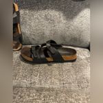 Women’s Birki by Birkenstock Black Double Strap Sandals Size 38 Photo 1