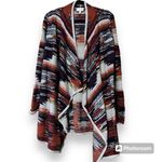 Lucky Brand  medium Aztec Navajo Open Front Drape Cardigan Sweater worn once Photo 10