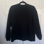 ZARA “New Goals” Mockneck Black Crewneck Sweatshirt Size M Photo 3