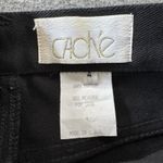 Vintage 90s Cache Womens 4 Black Denim Leather High Rise Straight Mom Jeans USA Photo 3