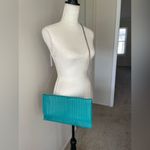 Miztigue Green Crossbody Bag With Linear quilting. Envelope Evening Bag Green Photo 2