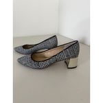 Ann Taylor Black White Classic Houndstooth Plaid Low Block Heels Pumps Shoes 8 Photo 5