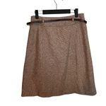 Ann Taylor  Tan Wool Leather Belted A-Line Skirt Photo 1