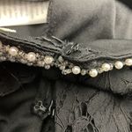 Francescas‎ Black Lace Dress Halter Neck Beaded Embellished Party Cocktail Size M Photo 4