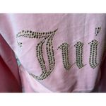 Juicy Couture  NWT Big Bling Velour Hoodie Jacket Large Sweatshirt Pink Y2K 90s Photo 5
