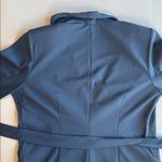 White House | Black Market WHBM Slate Blue Slip On Belted Blazer Jacket Size 12 Photo 8