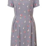 Oliver Bonas Violet Rufus Frenchie Dog Print Dress French Bulldogs Size 10 M Gray Photo 15