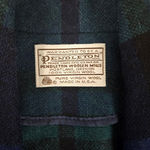 Pendleton 80s Vintage  Black Watch Green Navy Plaid Wool Deadstock Blazer Size 12 Photo 5