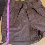 Akira Brown Faux Leather High-Waisted Shorts by Photo 5