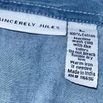 Sincerely Jules  Women's Large Blue Chambray Jumpsuit Button Collared Photo 3