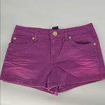 Baby Phat Purple Denim Shorts Size 10 Embroidered Pockets Y2K Photo 2