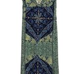 Chico's 💖 Chico’s Blue & Green Geometric Print Mediterranean Waves Maxi Dress Size 2 Photo 0