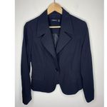 Relativity  Womens Size 10P Petite Black Jacket Blazer One Button Faux Pockets Photo 0