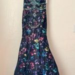 Ellie Wilde NWT  Mon Cheri strapless beaded black floral prom dress size 2 Photo 3