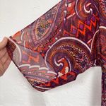 CAbi Orange Red Paisley Sheer Swim Cover Up Womens S Classic Boho Beach Vacation Photo 1