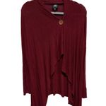 Bobeau  Red Wrap Cardigan Button Closure Long Sleeve Size Small Fall Autumn Photo 0
