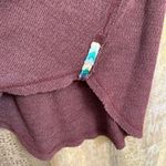 Free People Rainbow Thermal Wine Maroon Long Sleeve Boho Small Photo 6