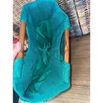 Green Boho Burlap Satchel/Handbag Photo 11