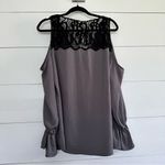 Ramy Brook Women’s Small Grey Black Abigail Cold Shoulder Grey Top Photo 4