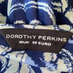 Dorothy Perkins Vintage Peplum MIDI Floral Silky Dress US 6 Photo 14