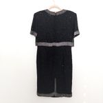 VTG Stenay‎ Womens Dress Size 6 Black Silk Beaded Formal Evening Art Deco Glam Photo 6