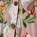 Pretty Little Thing NEW Beige Floral Print Criss Cross Button Bodycon Dress Size 2 Photo 6