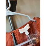 Ronny Kobo Carissa Floral Jacquard Silk Mini Dress Rust Womens Size Small Orange Photo 5