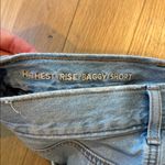 American Eagle  Shorts Highest Rise Baggy Light Denim Size 8 Photo 6