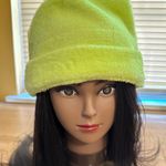Handmade Lime Green Winter Knit Soft Fluffy Beanie Hat Photo 1