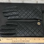 Michael Kors MICHAEL Black Quilted Leather Women’s Gloves Size L Photo 7
