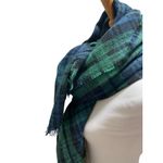 Modcloth  Tartan Plaid Blanket Scarf Green One Size Photo 6
