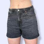 Abercrombie & Fitch  The 7” Dad Short High Rise black denim shorts Photo 0