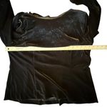 Jessica Howard  Black Velvet Top Feather Cuffs Draped Back Neckline Women’s 18W Photo 6