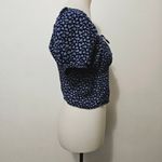 Hollister  Blue Floral Cropped Milkmaid Top Size Medium Photo 1