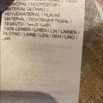 Ulla Popken 100% Linen Popover V Neck Blouse Top 28/30 Autumn Fall Colors Tan Photo 7