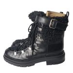 Circus by Sam Edelman Circus Sam Edelman Combat Boots Womens 7 Black Faux Leather Shearling Gretchen Photo 3