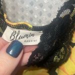 Sunflower Print Lace Trim Women's Top Black Photo 3