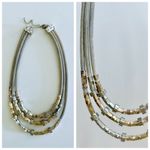 EXPRESS  Triple Strand Beaded Steampunk Gunmetal Chunky Collar Necklace Photo 1