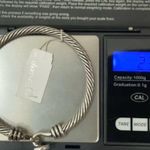 Charming Charlie Retired Silver Fall Layer Twisted Cable Pave Round Clasp Bangle Photo 7