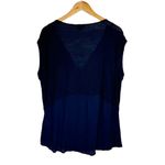 Lucky Brand NWT  Embroidered Top Blouse Sz XL Blue Western Aztec Flowy Tank Photo 3