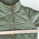 LL Bean Cozy Quilted Jacket Women Large Petite Green Olive Barn Riding Preppy Photo 7