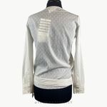 Sézane NWT Alessandra Eyelet Surplice Wrap Long Sleeve Blouse | 38 (6) | White Photo 8