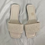 Cream Nude Glam Sparkle Rhinestone Embellished Slide Sandals EU 39 / US 8.5 Gold Photo 3