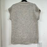 Michael Kors  Grey Cable Knit Womens Short Sleeve Sweater Cardigan L Academia Photo 1