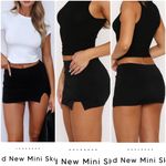 White Fox Boutique Small Act Brand New Mini Skort Black Photo 1