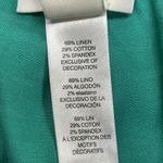 Chico's  Ultimate Fit Linen Blend Crop Pants Size 3 XL 16 Green Casual Vacation Photo 3